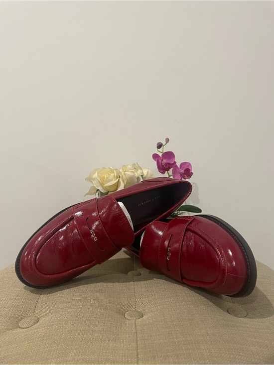 Tory Burch Shoes - Tory Burch Chelsea Red Penny Loafers - Size 8